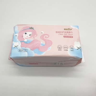 Limpezas secas macias biodegradáveis personalizadas da etiqueta descartáveis para o adulto do bebê