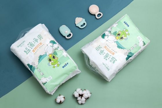 Tecidos superiores secos super do bebê da superfície descartável por atacado altamente absorvente