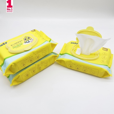 A água recém-nascida sensível do algodão do bebê limpa Unscented biodegradável