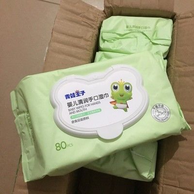 Do bebê orgânico da pele sensível do estilo dos desenhos animados o costume molhado das limpezas embalou 1 a 100pc