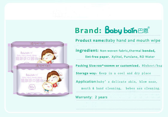 O bebê sensível orgânico natural descartável limpa 99,9% biodegradáveis a água pura