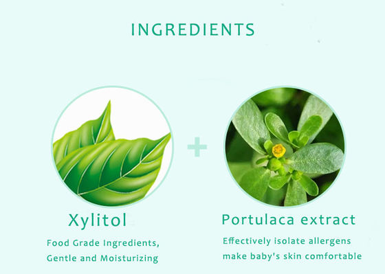 O bebê sensível orgânico natural descartável limpa 99,9% biodegradáveis a água pura