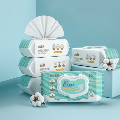 O bebê de Unscented da etiqueta marcada limpa 99 9 água cuidados com a pele sensíveis descartáveis