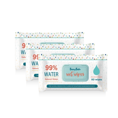 Limpezas descartáveis da água da boca orgânica da mão do bebê de Unscented
