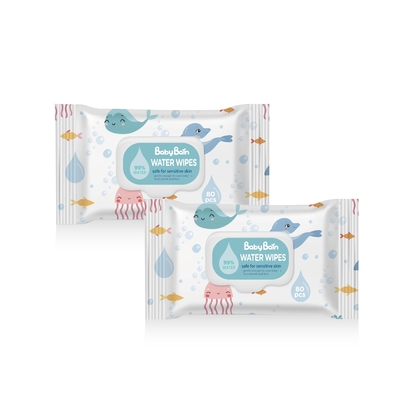 Limpezas descartáveis da água da boca orgânica da mão do bebê de Unscented