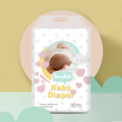 Absorvente alto das fraldas sonolentos macias descartáveis das cuecas do tecido do bebê