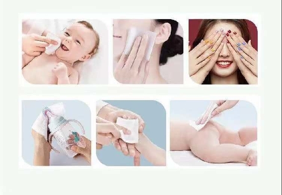 Da composição descartável de toalha de cara de toalha do algodão do cosmético limpezas 100% secas 80pcs