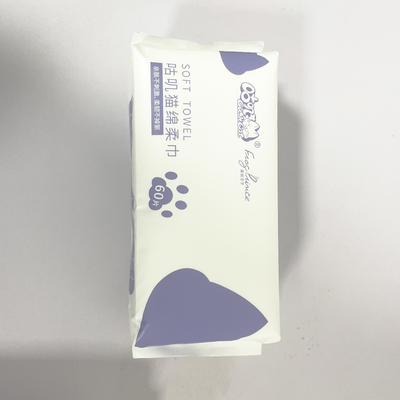Toalhetes secos descartáveis ​​de fibra de bambu orgânico amostra grátis para limpeza facial