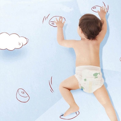 Calças descartáveis absorventes de superfície secas do bebê com canal da prevenção do escape 3D