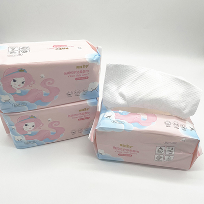 Da composição descartável de toalha de cara de toalha do algodão do cosmético limpezas 100% secas 80pcs