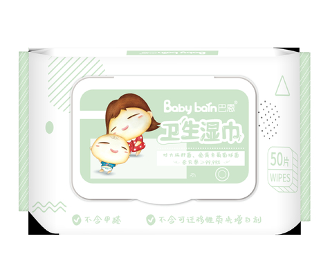 Lenços umedecidos orgânicos biodegradáveis ​​para bebês para mãos e rosto