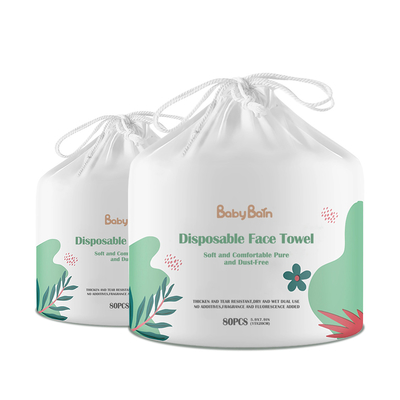 Bebê seco do algodão facial da limpeza seca do algodão do ODM 100-120Pcs do OEM e limpezas adultas