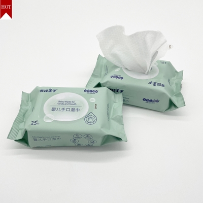 Limpezas molhadas grossas não tecidas descartáveis feitas sob encomenda do bebê de Spunlace