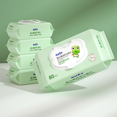 Limpezas biodegradáveis de bambu personalizadas da água do bebê da tela natural de Unscented da marca própria