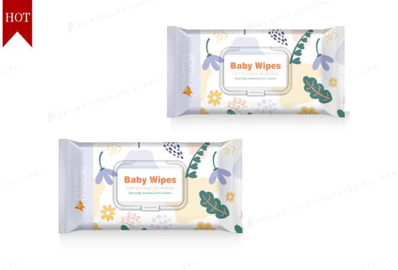 Limpezas molhadas do bebê limpo orgânico biodegradável feito sob encomenda por atacado para a mão e a cara
