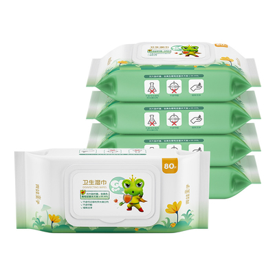 Os bebês não tecidos do OEM 72pcs importam-se as limpezas molhadas descartáveis biodegradáveis do algodão sem álcool