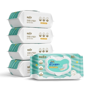 Água biodegradável do bebê 99,9% da limpeza - baseou as limpezas molhadas Unscented do bebê sensível