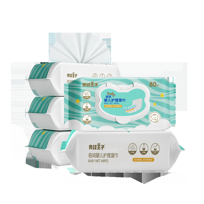 Água biodegradável do bebê 99,9% da limpeza - baseou as limpezas molhadas Unscented do bebê sensível
