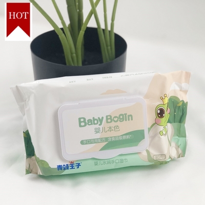 Limpezas descartáveis biodegradáveis orgânicas 80PCS da água pura do OEM para cuidados com a pele do bebê