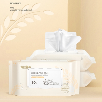 80pcs pelas limpezas molhadas do bebê biodegradável da tela natural do saco orgânicas