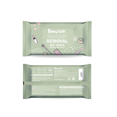 O removedor molhado facial da composição do pacote individual limpa o OEM da marca própria