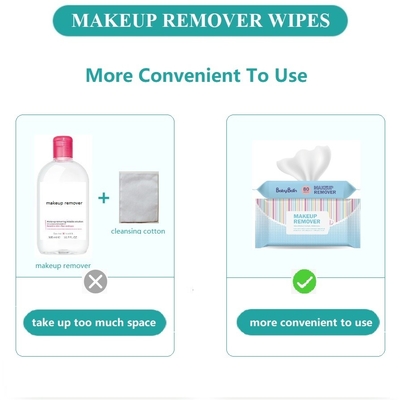 O removedor molhado facial da composição do pacote individual limpa o OEM da marca própria