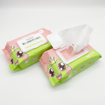 limpezas molhadas do bebê 80Pcs orgânico com tampão plástico Unscent sem álcool