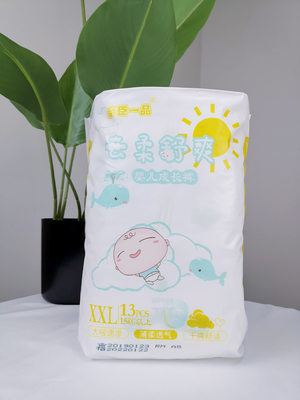 Calças descartáveis absorventes de superfície secas do bebê com canal da prevenção do escape 3D