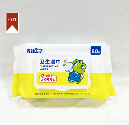 Limpeza molhada descartável da tela de tecelagem não de Spunlace para adultos das crianças