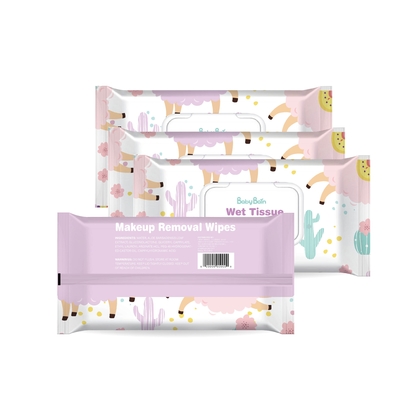 Diário molhado feito sob encomenda das limpezas de Logo Disposable Cosmetic Makeup Remover usado para a limpeza da cara