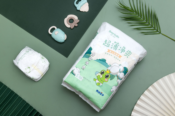 Tecido biodegradável 100% de bambu descartável recém-nascido amigável do bebê dos daipers de Eco das amostras grátis