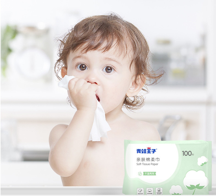 Almofadas de algodão não tecidas secas descartáveis do tecido facial de limpezas do teste padrão da pérola