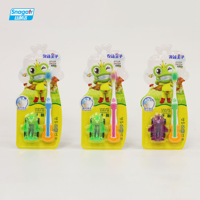 Ferramenta Eco-amigável da higiene oral dos desenhos animados das crianças PP+TPR (brandamente de borracha)