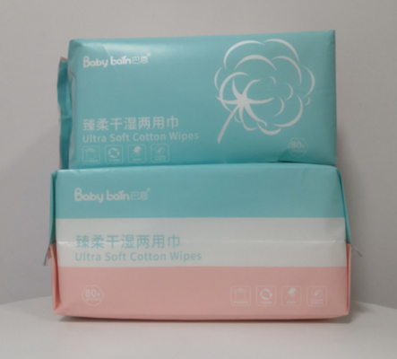 Da composição descartável de toalha de cara de toalha do algodão do cosmético limpezas 100% secas 80pcs
