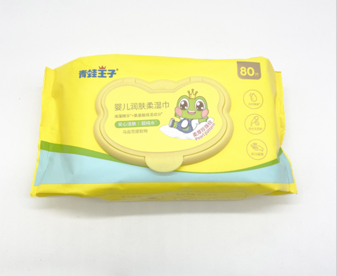 As limpezas molhadas descartáveis Hypoallergenic orgânicas sem álcool para o bebê descascam a limpeza diária