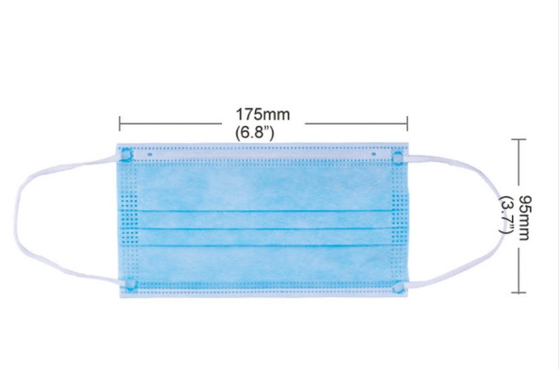 Máscara protetora descartável Earloop elástico de Earloop da categoria farmacêutica 17.5x9.5cm