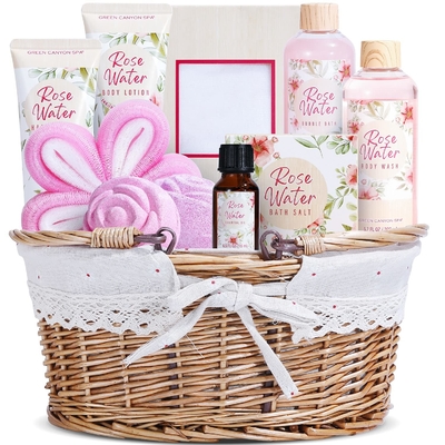 grupo do presente de sais de banho 8pcs com sal de Epsom da colher de Argan Oil Bath Bombs Wooden