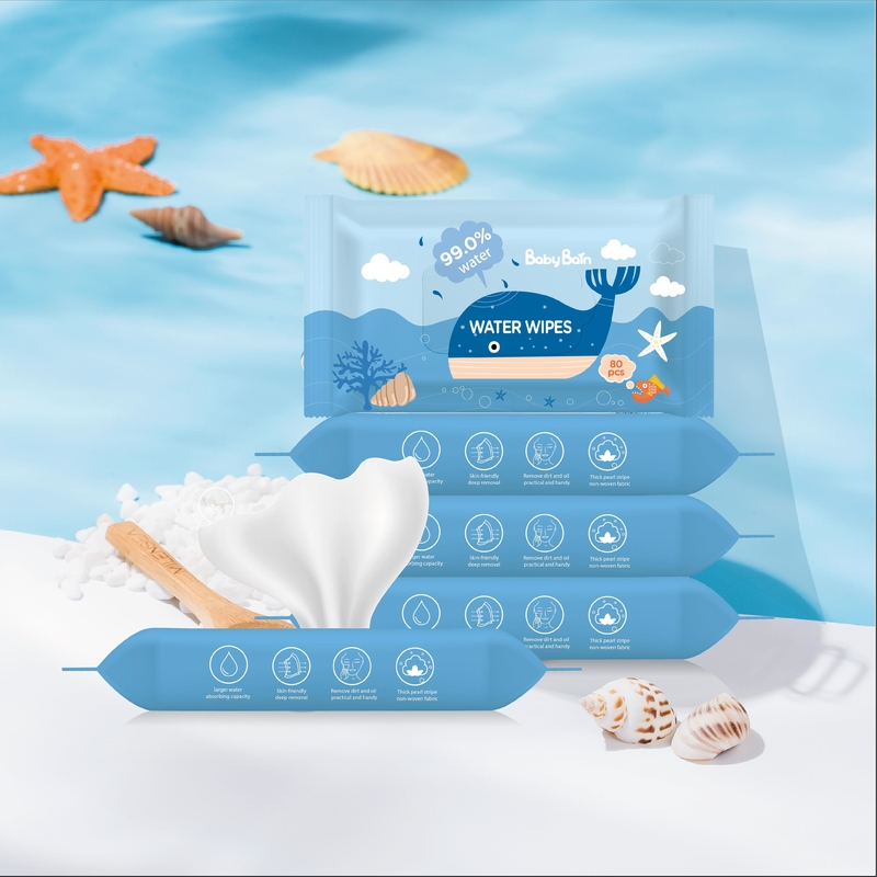 EDI Pure Water Baby Wipes 99 5 limpezas molhadas descartáveis puras do OEM 60pulls das limpezas da água