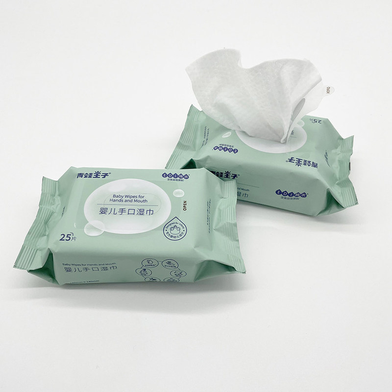 25 lenços umedecidos orgânicos biodegradáveis ​​de água pura para todas as idades