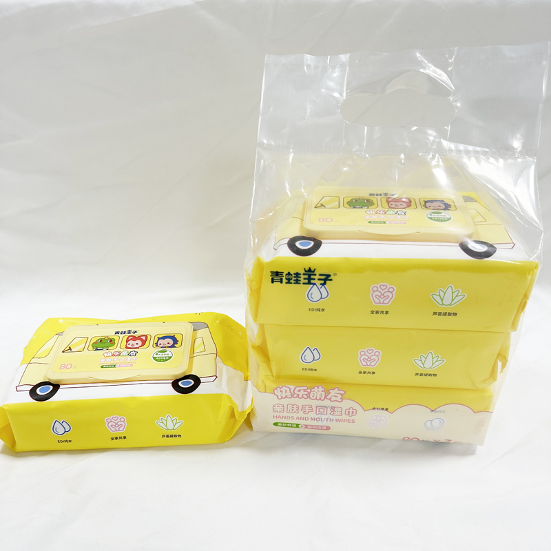 Aloés natural superior Vera Disposable Baby Wipes 80 trações por limpezas molhadas descartáveis do saco