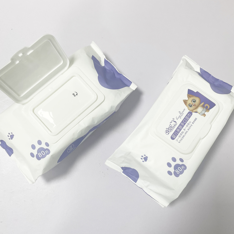 Limpezas molhadas amigáveis sensíveis macias bonitos do preço de fábrica da marca própria para o bebê