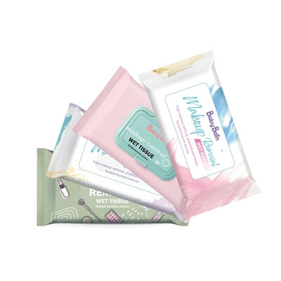 Diário molhado feito sob encomenda das limpezas de Logo Disposable Cosmetic Makeup Remover usado para a limpeza da cara