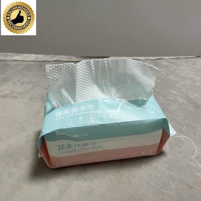tecido facial não tecido seco descartável macio super de limpezas 80pcs